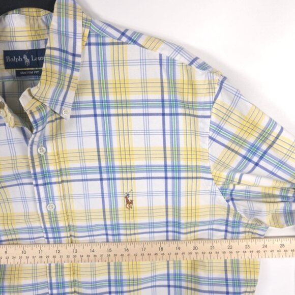 RALPH LAUREN CUSTOM FIT Multicolor Plaid Long Sleeve Button‎ Down Shirt Size XL - Picture 5 of 13